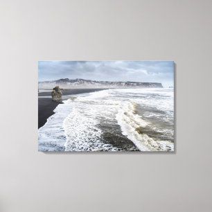 Toile Paysage de plage en hiver