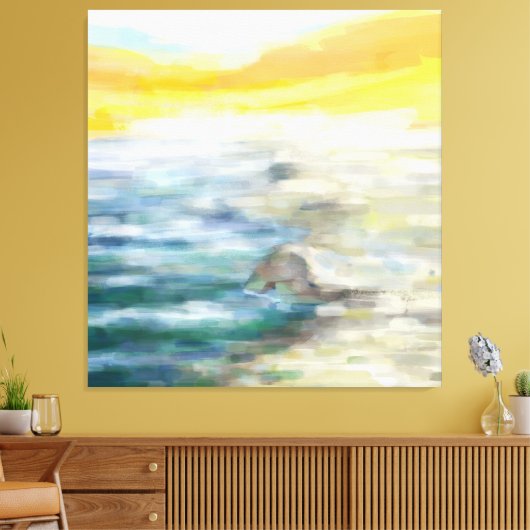Toile Paysage de plage impressionniste (Insitu(Salon))