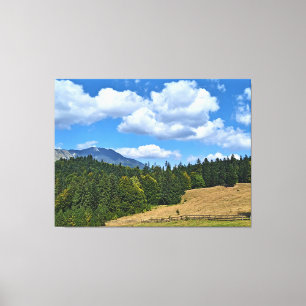 Toile Paysage de prairie de montagne - Nature sauvage Ro