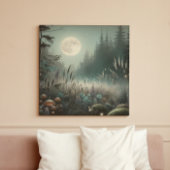 Toile "Paysage de rêve – Prairie enchantée au crépuscule
