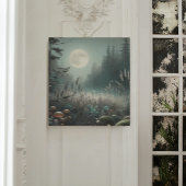Toile "Paysage de rêve – Prairie enchantée au crépuscule