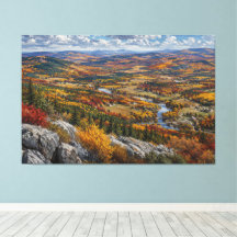 Paysage de rivière automnale