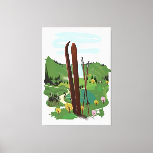 Toile Paysage de ski (Recto)