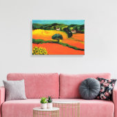 TOILE PAYSAGE DE TOSCANE AVEC DÉBORDEMENT (Insitu(Salon))