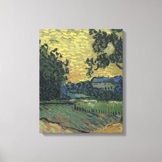 Toile Paysage de Van Gogh au crépuscule (Recto)
