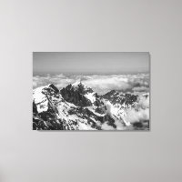 Paysage des Alpes suisses noir et blanc