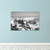 Toile Paysage des Alpes suisses noir et blanc (Insitu (Plancher de Bois))