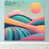 Toile Paysage des collines du Kaleidoscope (Insitu (Plancher de Bois))