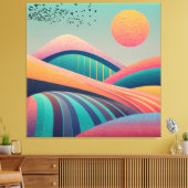 Toile Paysage des collines du Kaleidoscope (Insitu(Salon))