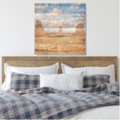 Toile Paysage Désertique Buttes de Grès et Ciel Céleste (Insitu(Chambre))