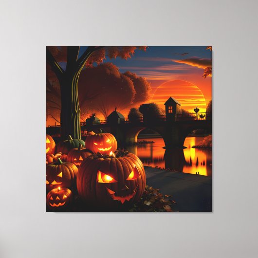 Toile Paysage d'Halloween (Recto)