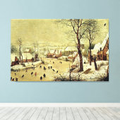 Toile Paysage d'hiver avec des patineurs et des pièges à (Insitu (Plancher de Bois))