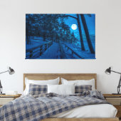 Toile Paysage d'hiver avec pinède enneigée (Insitu(Chambre))