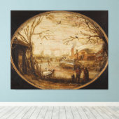 Toile Paysage d'hiver, Jan van de Velde (II) (Insitu (Plancher de Bois))