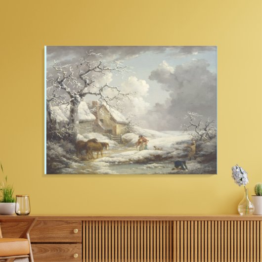 Toile Paysage d'hiver par George Morland (Insitu(Salon))