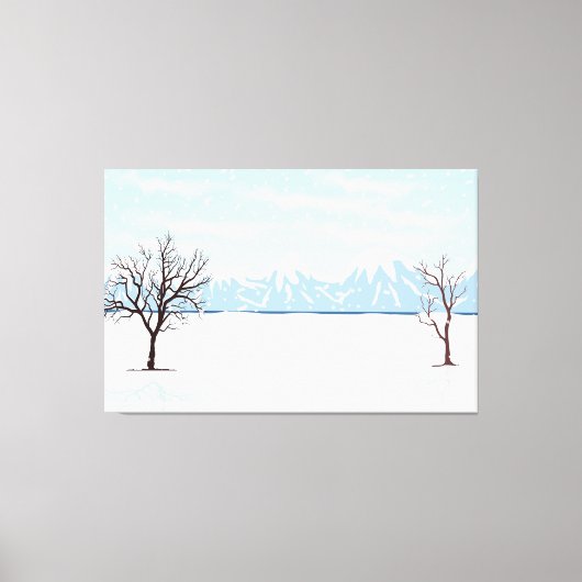 Toile Paysage d'hiver plat (Recto)