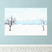 Toile Paysage d'hiver plat (Insitu (Plancher de Bois))