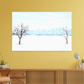 Toile Paysage d'hiver plat (Insitu(Salon))