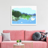 Toile paysage digital_art imaginaire (Insitu(Salon))