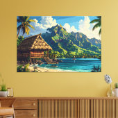 Toile Paysage d'île du Pacifique 002 (Insitu(Salon))