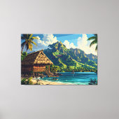 Toile Paysage d'île du Pacifique 002 (Recto)