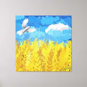 Toile Paysage du drapeau ukrainien