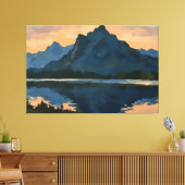 Toile Paysage du lac Mountain (Insitu(Salon))