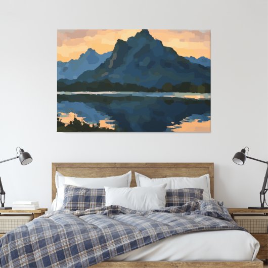 Toile Paysage du lac Mountain (Insitu(Chambre))