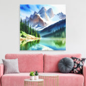 Toile Paysage du lac Mountain (Insitu(Salon))