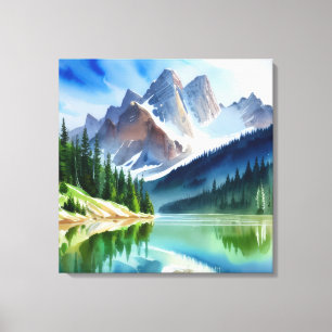 Toile Paysage du lac Mountain