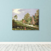 Toile Paysage du village (Insitu (Plancher de Bois))