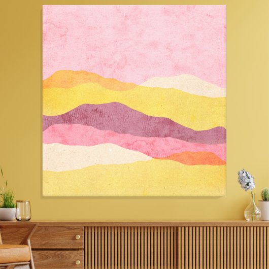 Toile Paysage en papier calqué Abstrait dans les tons ch (Insitu(Salon))