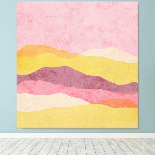 Toile Paysage en papier calqué Abstrait dans les tons ch (Insitu (Plancher de Bois))