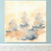 Toile Paysage extérieur bleu marine et orange (Insitu (Plancher de Bois))