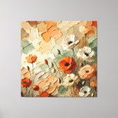 Toile Paysage fleuri pictural (Recto)