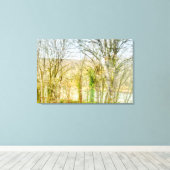 Toile Paysage forestier flou avec rivière (Insitu (Plancher de Bois))