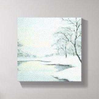 Toile Paysage hiver Icy Imprimer