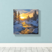 Toile Paysage hivernal (Insitu (Plancher de Bois))