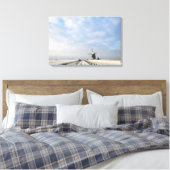 Toile Paysage hivernal avec neige et moulin à vent en Ho (Insitu(Chambre))