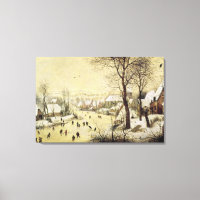 Paysage hivernal avec patineurs