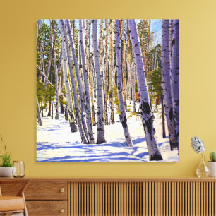Toile Paysage hivernal d'aspens à Flagstaff – Daniel Fis