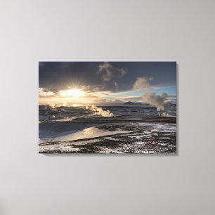 Toile Paysage hivernal géothermique