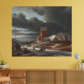 Toile Paysage hivernal, Jacob Isaacksz. van Ruisdael, c. (Insitu(Salon))