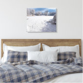 Toile paysage hivernal le long de l'étang et des forêts (Insitu(Chambre))