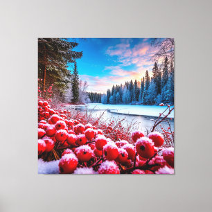 Toile Paysage hivernal magnifique