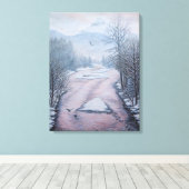 Toile Paysage hivernal peinture 9 Eagles River Imprimer (Insitu (Plancher de Bois))