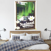 Toile Paysage islandais affiche de voyage de style vinta (Insitu(Chambre))