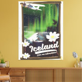 Toile Paysage islandais affiche de voyage de style vinta (Insitu(Salon))