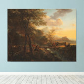 Toile Paysage italien avec un rédacteur, Jan Two, c. (Insitu (Plancher de Bois))