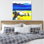 Toile Paysage jaune et bleu (Insitu(Chambre))